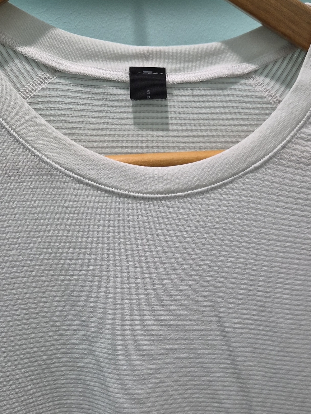 White Ribbed Crew Neck Men’s Shirt